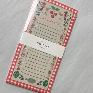 Rifle Paper Co. Gingham Cherry Market Notepad - Red & Cream